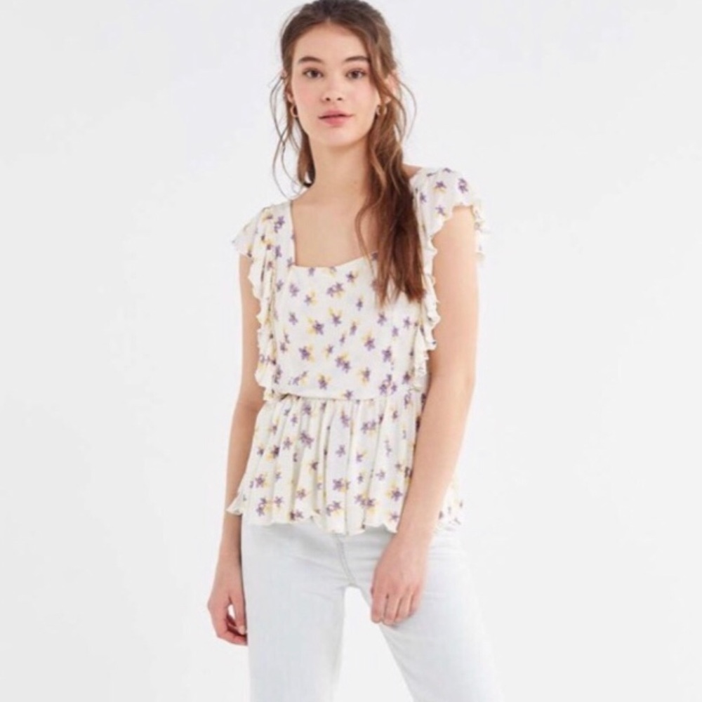 Urban Outfitters Pia Tank Top- LIGHT BLUE